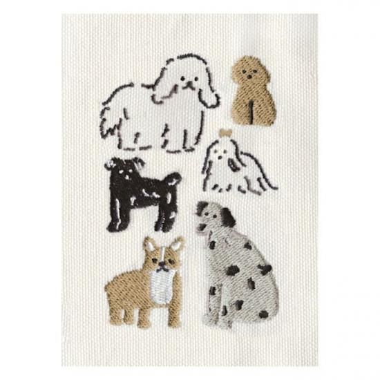 椿と黒い犬 文庫本サイズ ブックカバー ハンドメイド