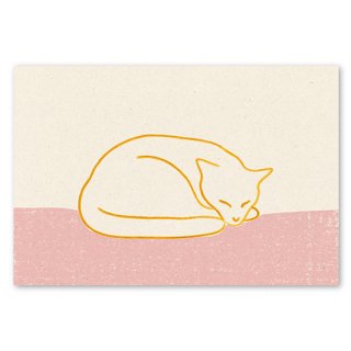 post card　寝猫