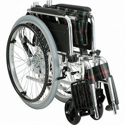マキテックKS70KS80介助用自走用車椅子肘跳ね上げ足台スイングアウトウレタンキャスターバンド式ブレーキ