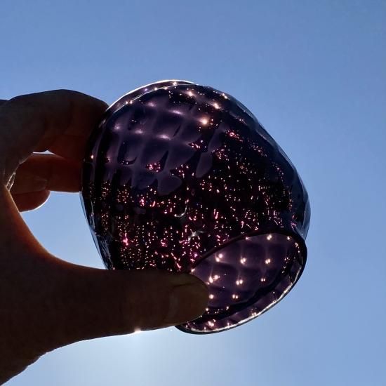 パリコレクション Magma Glass Purple Studio【ランタングローブ】Black ライト・ランタン