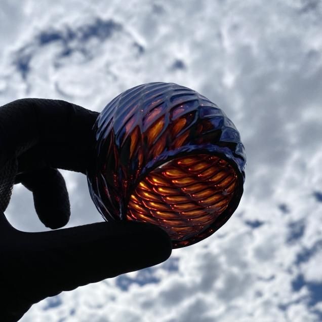 Magma Glass Studio【ランタングローブ】Amber Mirror Magma Glass Studio【ランタングローブ】Amber Mirror