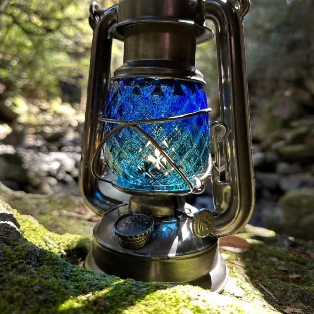 Magma Glass Studio【ランタングローブ】Blue/Green Magma Glass Studio【ランタングローブ】Blue/Green