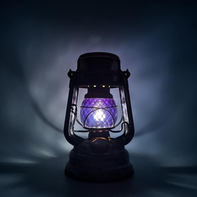 Magma Glass Studio【ランタングローブ】Silver Blue Magma Glass Studio【ランタングローブ】Silver Blue