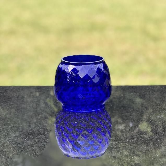 未使用品　magma glass ブルーミラーfeuerhand Magma Glass Studio【ランタングローブ】Blue Mirror