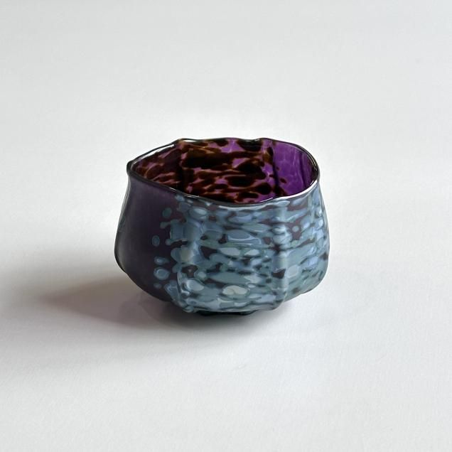 w*t様 Magma Glass Blue Mirror マグマグラス　ブルーミ Magma Glass Studio【ランタングローブ】Blue Mirror