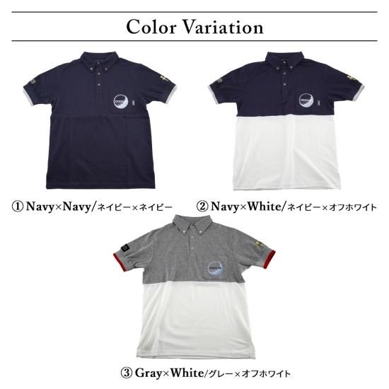 【ゴルフ・M新品】 Stüssy × FL アトミックリング ポロシャツ 白 ゴルフ・M】Stüssy × FL アトミックリング ポロシャツ 白×赤