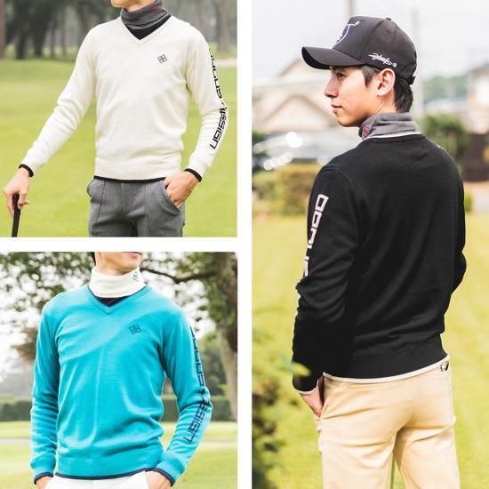 DCM23A010 ブイネックウィンドセーター DOCUS ドゥーカス GOLF