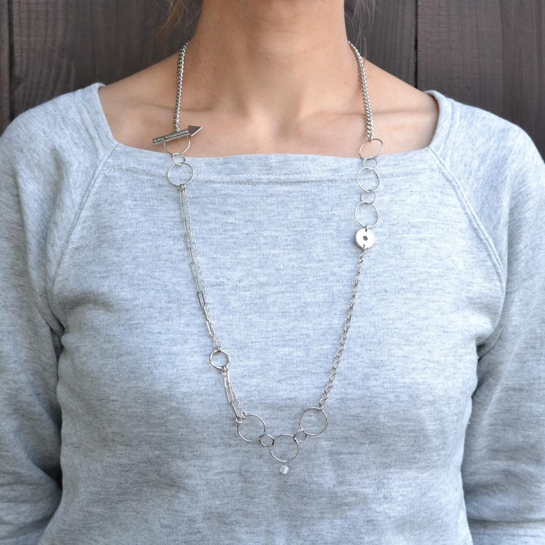 アム西宮】アレンジ自在！矢印ミックスネックレス