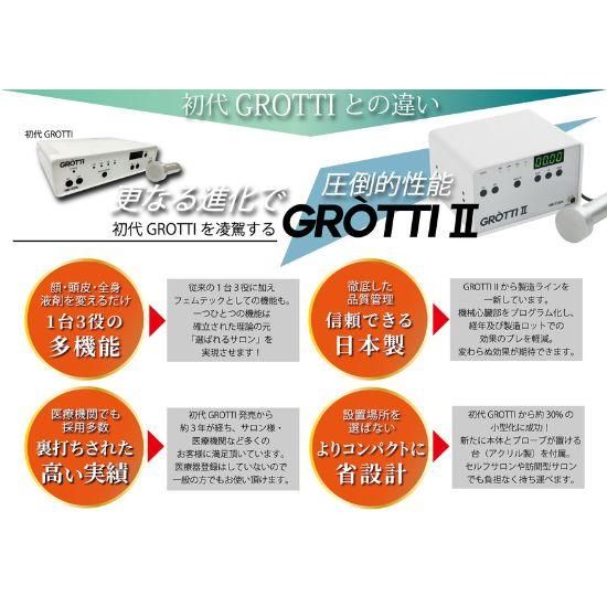 新品GROTTI II 美容機器 高濃度導入 グロッティ2定価165万円1台3役 高速&高濃度導入！更なる進化で圧倒的性能「グロッティ2」