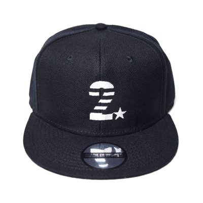snap back cap (2☆) <br>black
