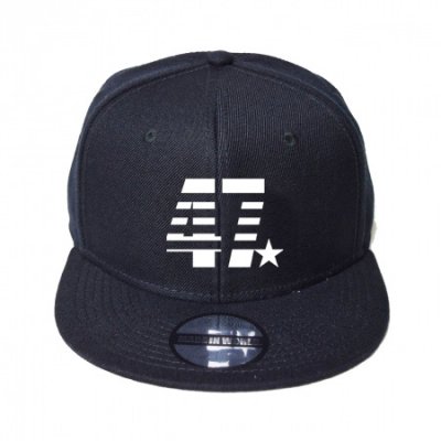 snap back cap (47☆) <br>black