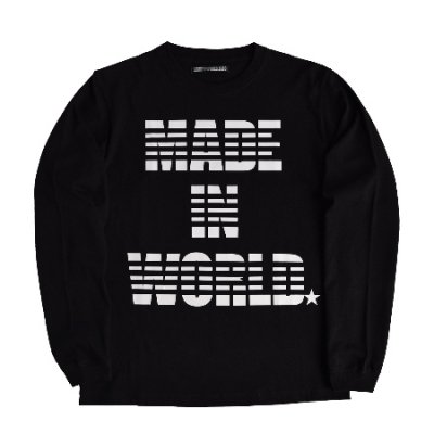 <img class='new_mark_img1' src='https://img.shop-pro.jp/img/new/icons14.gif' style='border:none;display:inline;margin:0px;padding:0px;width:auto;' />crew neck long sleeve tee <br />(MADE IN WORLD) black