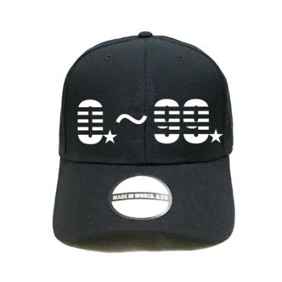 snap back bent brim cap<br />(099) black