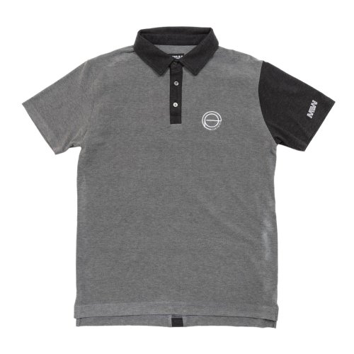 <img class='new_mark_img1' src='https://img.shop-pro.jp/img/new/icons14.gif' style='border:none;display:inline;margin:0px;padding:0px;width:auto;' />short sleeve polo shirtone point emblem <br /> gray