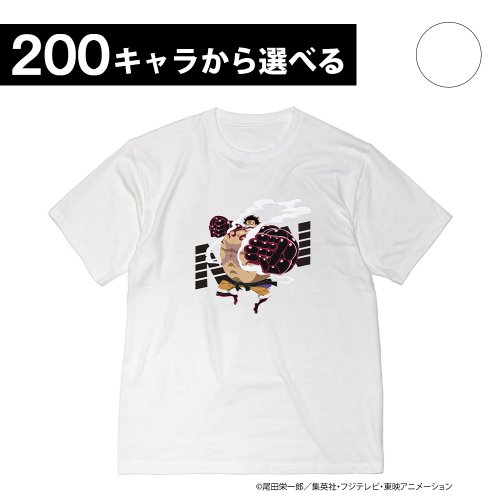 【 Limited Edition 】 ワンピース クルーネックTシャツ ( character ) ホワイト