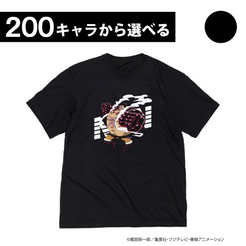 【 Limited Edition 】 ワンピース クルーネックTシャツ ( character ) ブラック