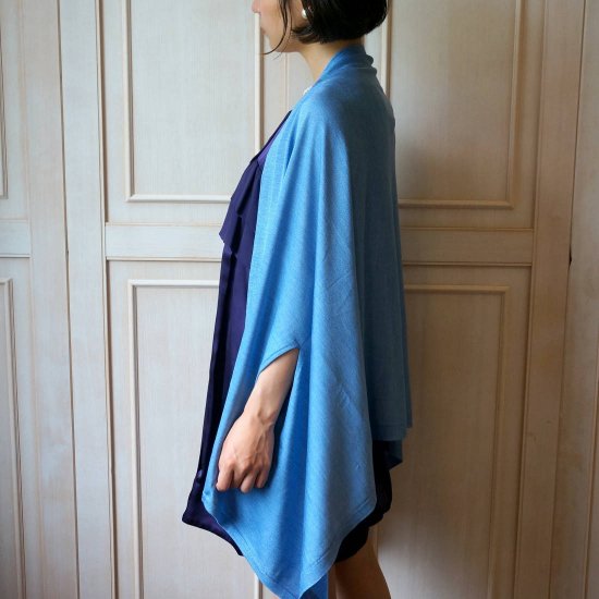 nico ストールポンチョ / 贅沢なシルク100% 雪国新潟の待ちわびる春を