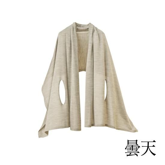 【新品】定価35,000円　アンルート　en route ウールポンチョ nico ストールポンチョ / 贅沢なシルク100% 雪国新潟の