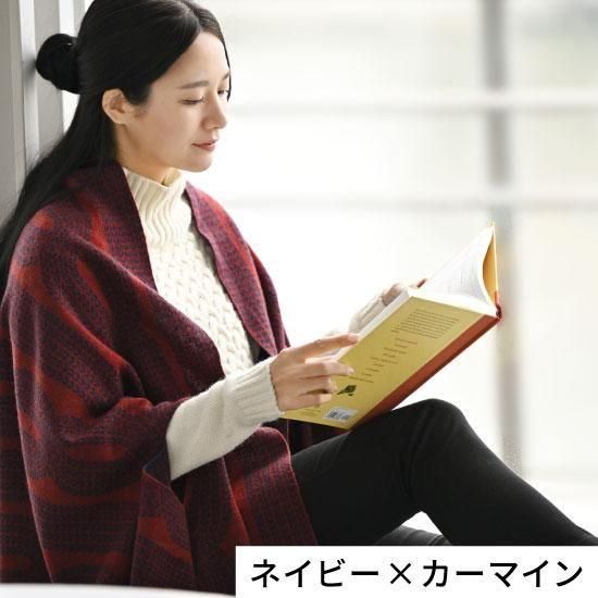 バナナリパブリック　リバーシブル　ウールブレンドポンチョ／ストール バナナリパブリック リバーシブル ウールブレンドポンチョ