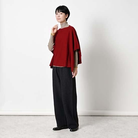 おなかをつつむ / のびるニットパンツ ワイドタイプ あったか