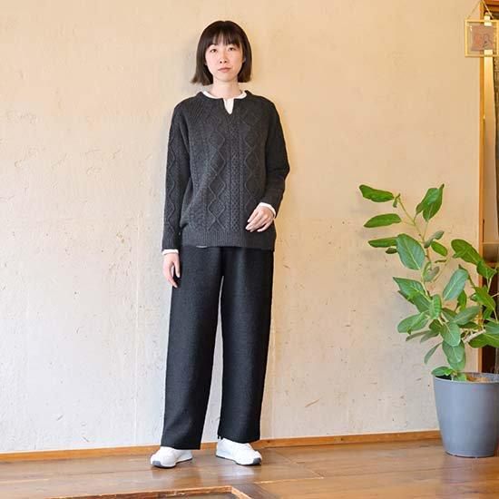 【本物保証】 おなかをつつむ あったか ワイドタイプ のびるニットパンツ / パンツ