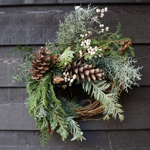 wreath M(brown/white)