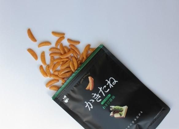 かきたね Basic003わさび醤油 柿の種 ピーナッツなし - ご飯のお供のお