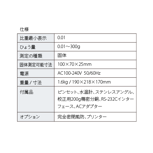 EW-300SG｜高精度 電子比重計｜Alfa Mirage Online Store