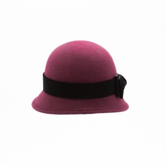 KISHIDA MIKI ウール クロッシェ ハット ブラック