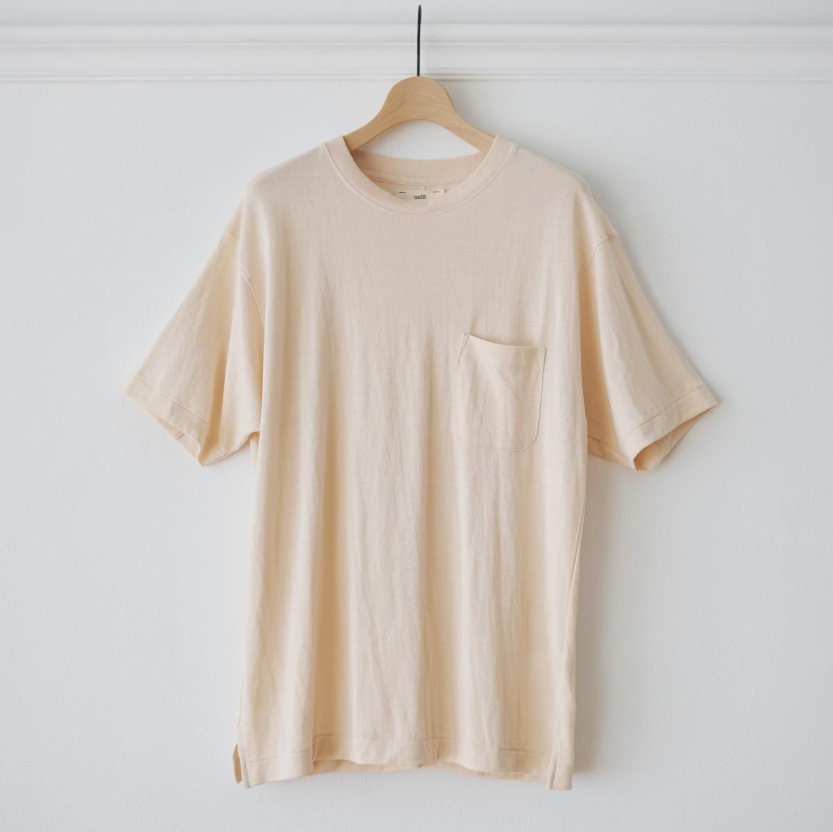 30%OFFۡMEMBER ONLYۡunfil / ե JAPANESE PAPER JERSEY SHORT SLEEVE TEE - ECRU