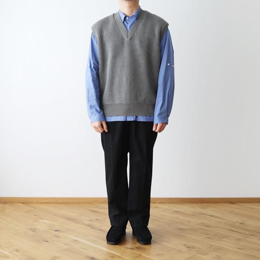 bukht ブフト】SCHOOL BIGGEST V-VEST - HEATHER GRAY / PARK ONLINE STORE