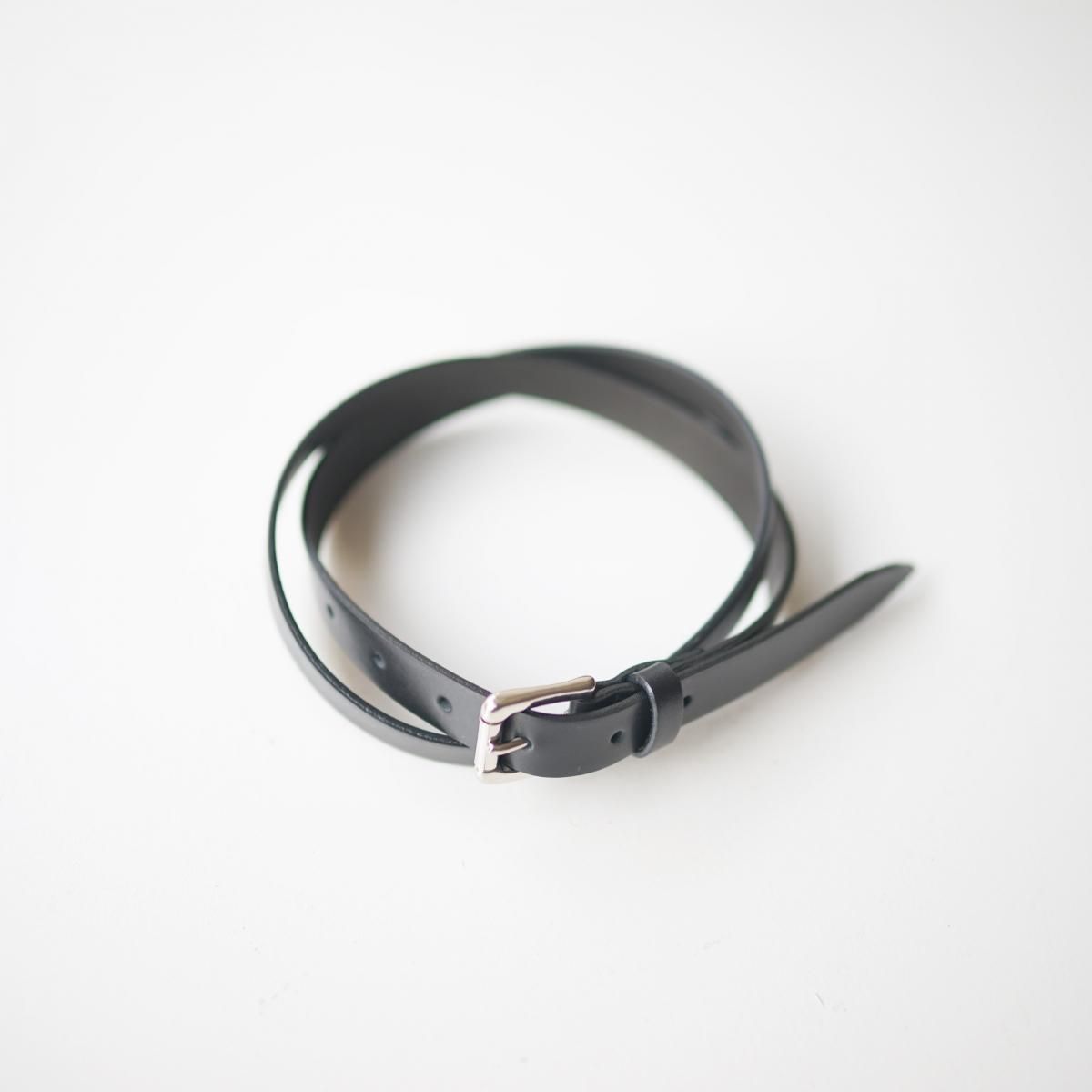 Scye SMOOTH LEATHER BELT - BLACK