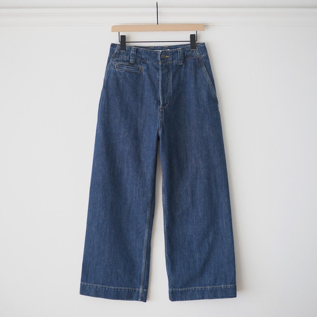 股上37cmSTUDIO NICHOLSON WASHED DENIM ワイドデニム