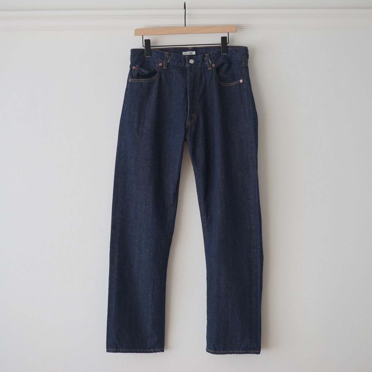 INTERIM ƥ 66 ZIPPED SHUTTLE DENIM TROUSERS - NAVY