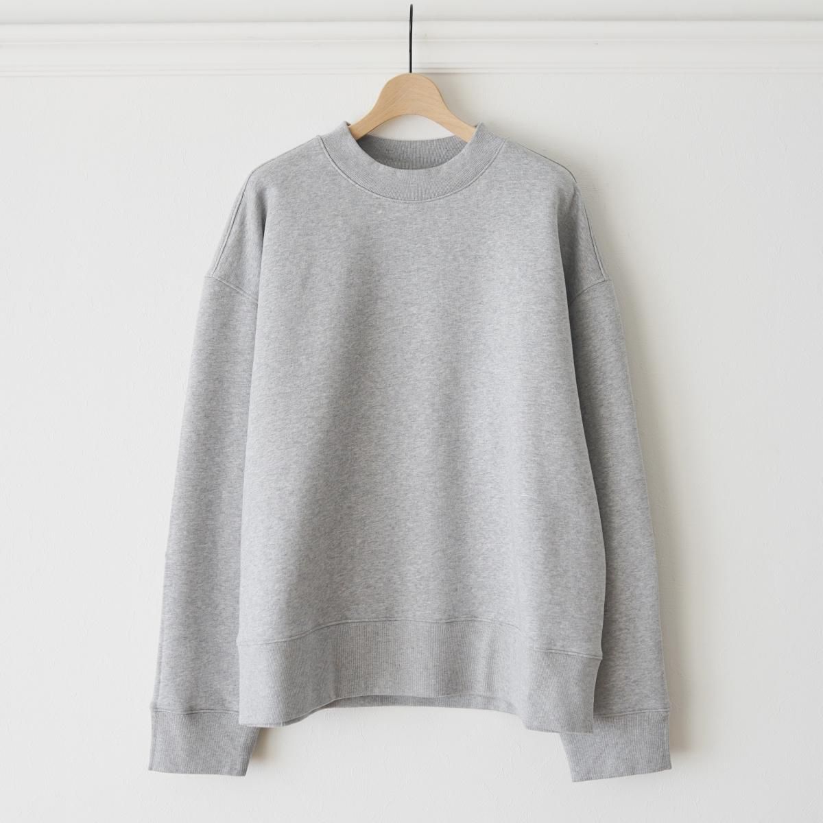STUDIO NICHOLSON ˥륽 CREW NECK SWEAT SHIRT (TAU) - GREY MARL