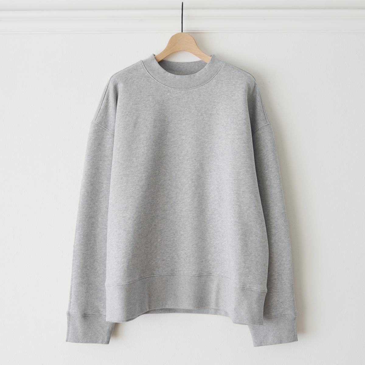 STUDIO NICHOLSON ˥륽 CREW NECK SWEAT SHIRT (TAU) - GREY MARL