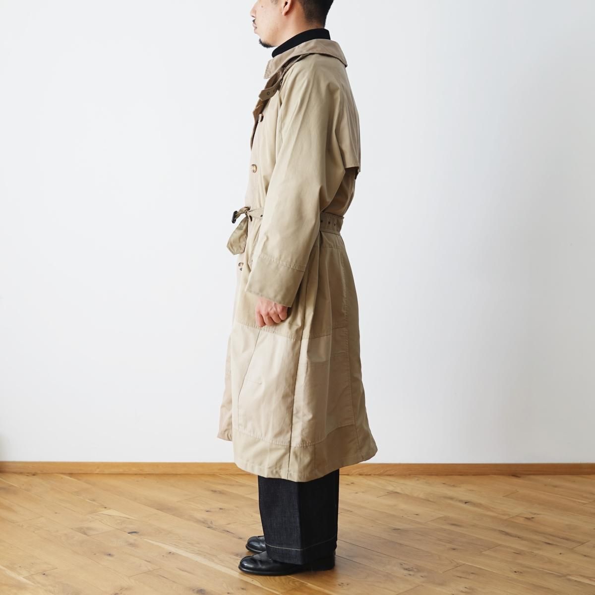 SEEALL / シーオール】 RECONSTRUCTED TRENCH COAT - BEIGE MIX SEEALL / シーオール】 RECONSTRUCTED TRENCH COAT - BEIGE MIX