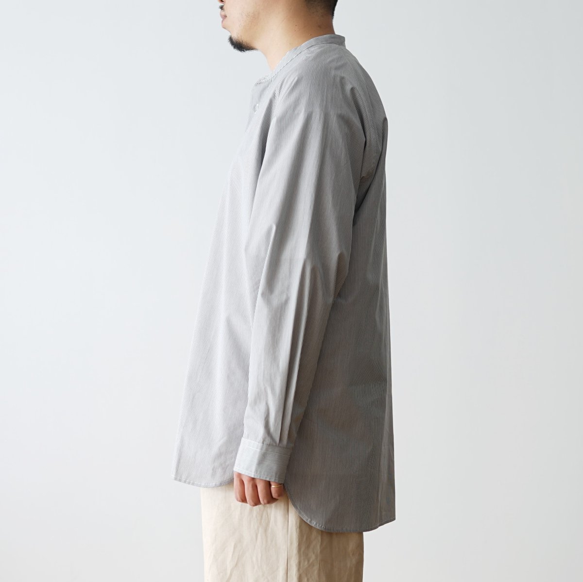 POLYPLOID ポリプロイド】 RAGLAN STAND COLLAR SHIRT 