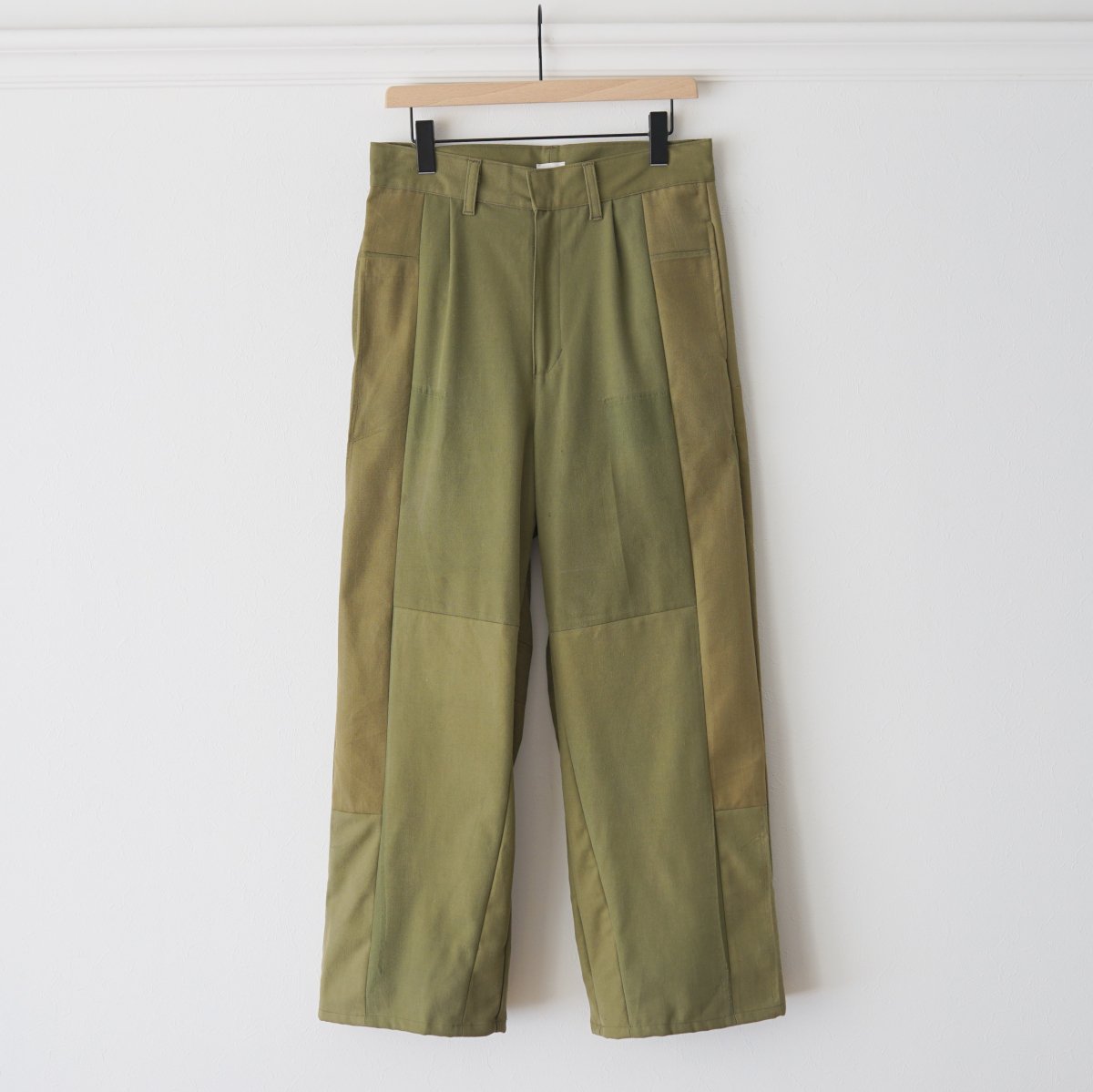 【SEEALL シーオール】 RECONSTRUCTED LARGE PANTS - MILITARY
