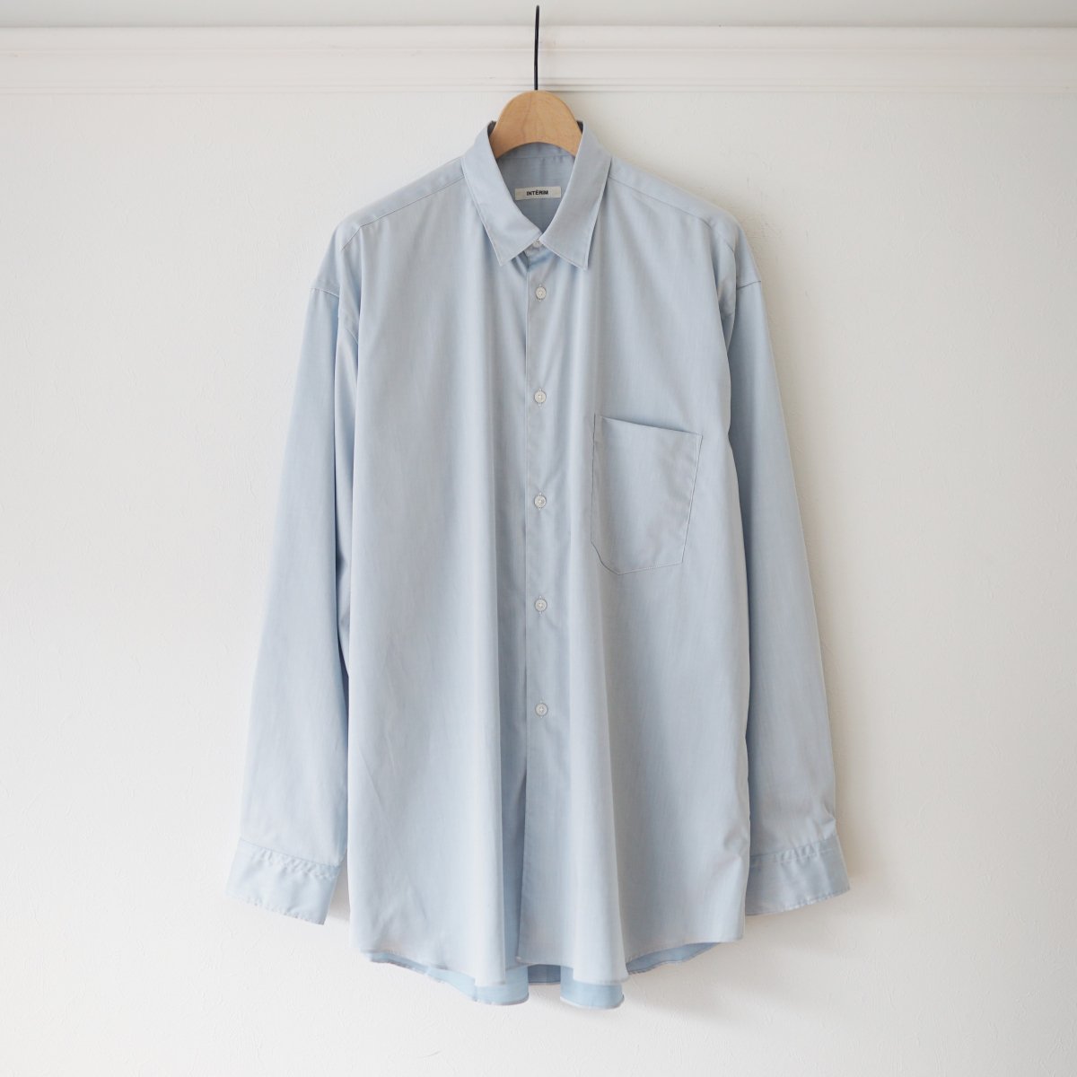 MEMBER ONLYۡINTERIM ƥ HYPER BIG 200/2 SUPIMA TWILL REGULAR COLLAR SHIRT - L.BLUE