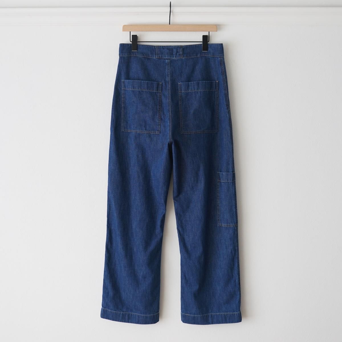 STUDIO NICHOLSON WORN WASH INDIGO ワイドパンツ LAND DENIM