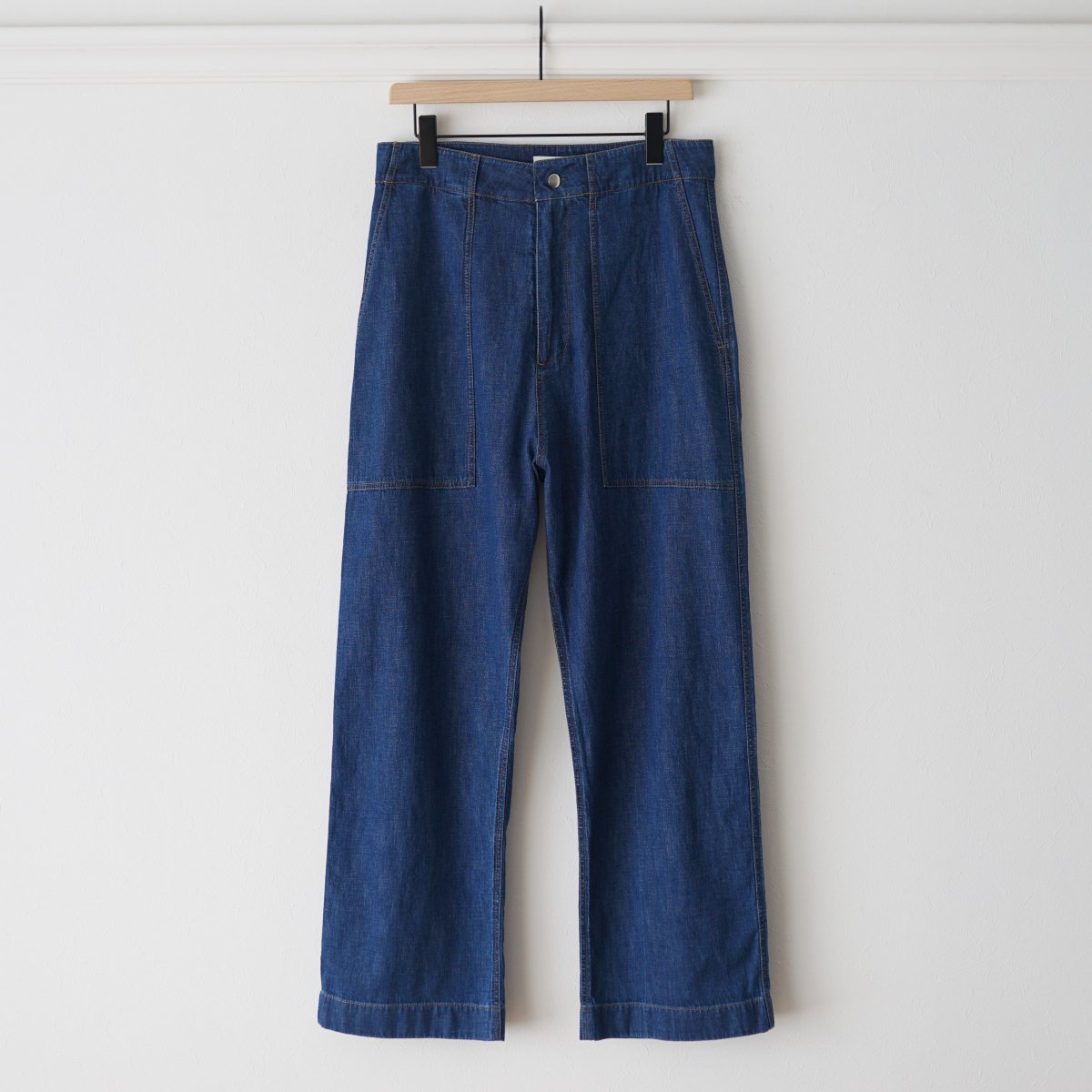 STUDIO NICHOLSON ˥륽 SOFT WASH DENIM EASY CARGO	PANT (STRATA) - INDIGO WASH