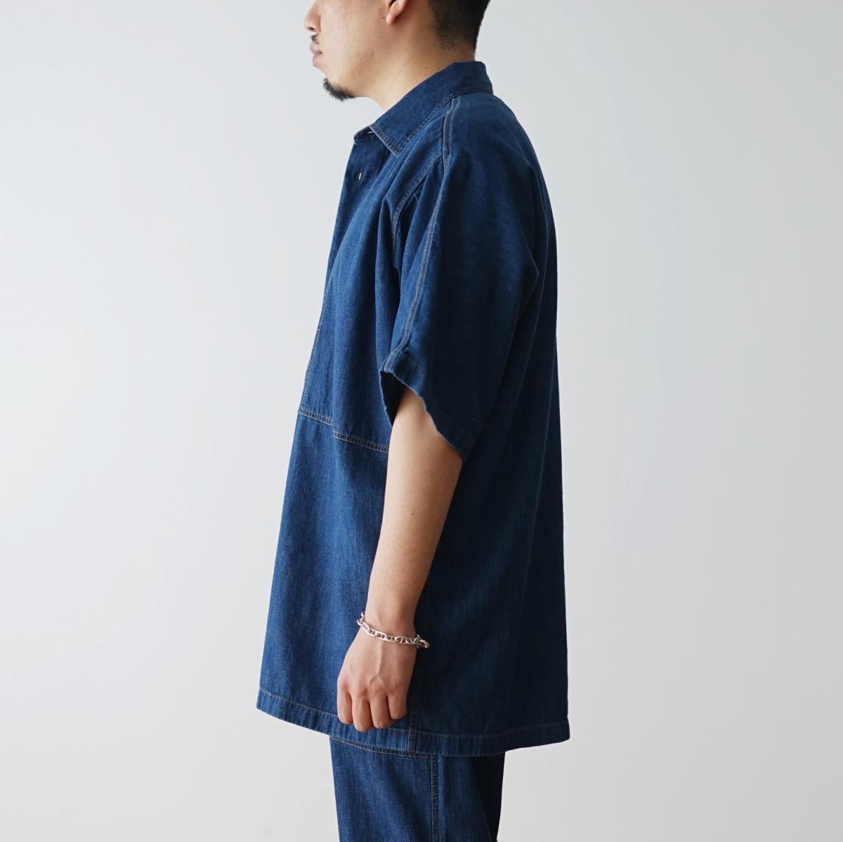 STUDIO NICHOLSON スタジオニコルソン】 SOFT WASH DENIM SHORT SLEEVE
