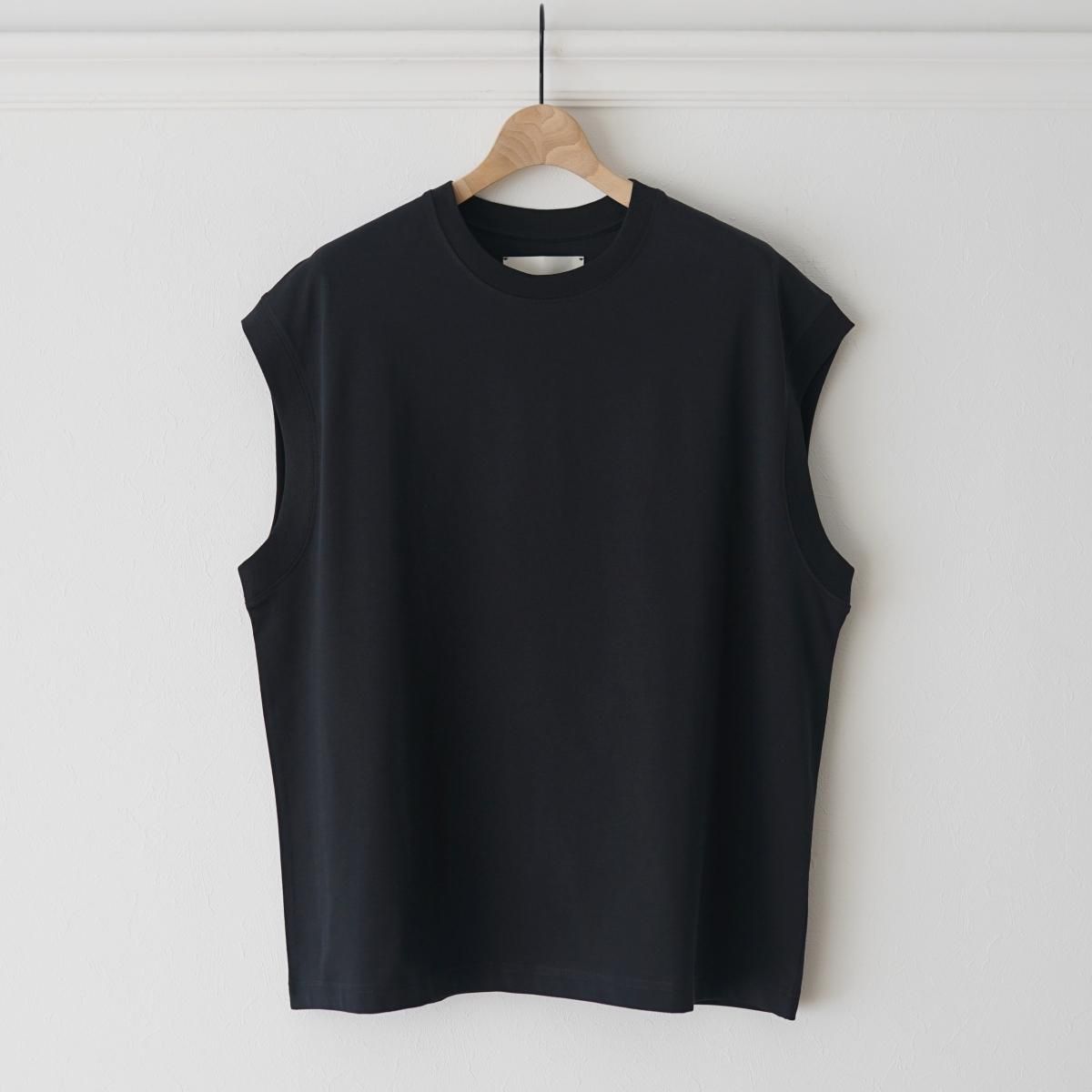 STUDIO NICHOLSON / ˥륽 LEEVELESS T-SHIRT (KISO) - BLACK