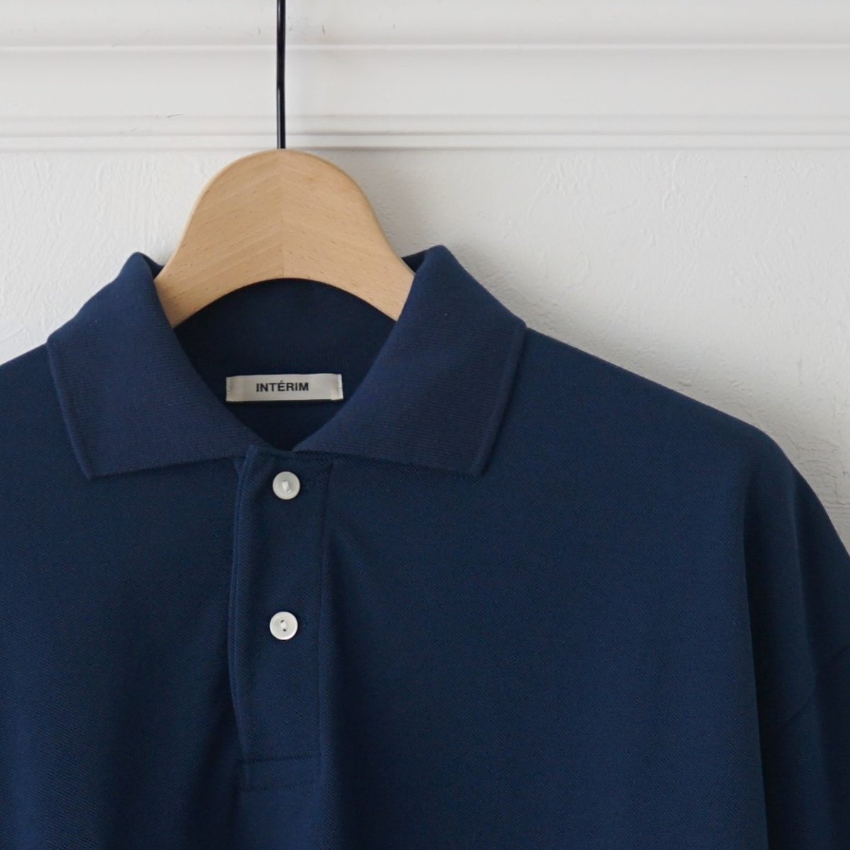 INTERIM インテリム】 HYPER BIG SEA ISLAND PIQUE POLO SHIRT - NAVY 