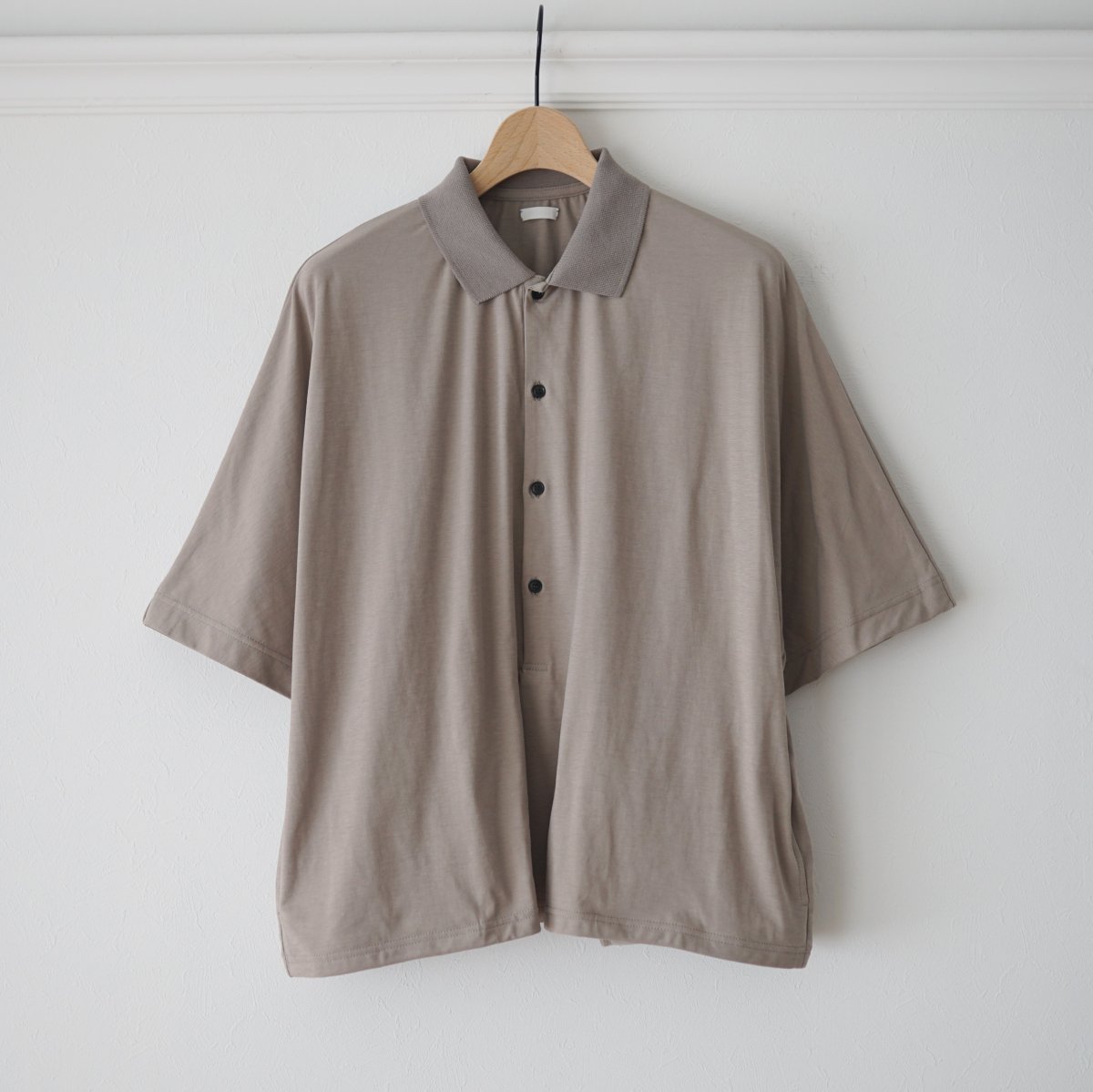 SEEALL  OVERSIZED POLO - PALE GREY