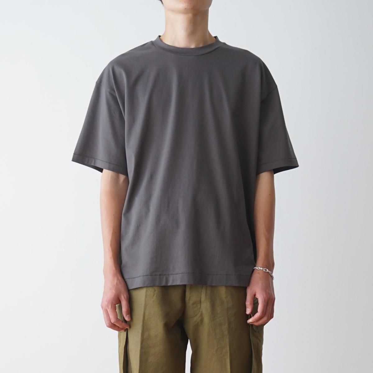 ATON SUVIN 60/2 Oversized Longsleeve T-Shirt - Blue Gray