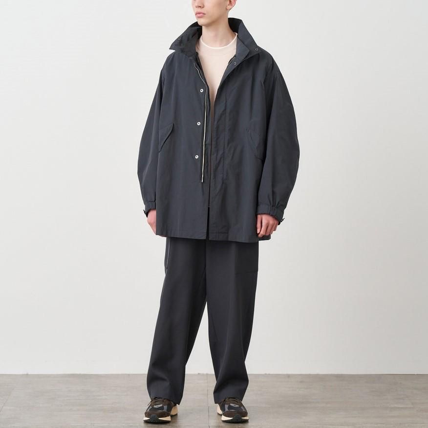 ATON エイトン】 AIR WEATHER SHORT MODS COAT - CHARCOAL GRAY