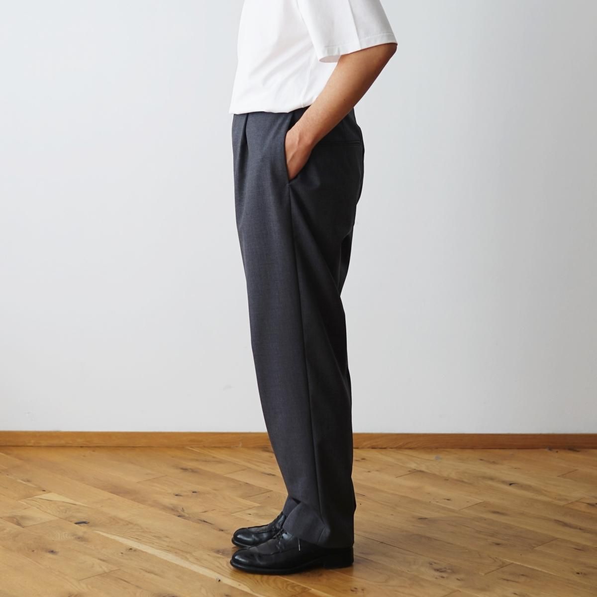 WOOL TROPICAL | TAPERED EASY PANTS – ATON | エイトン
