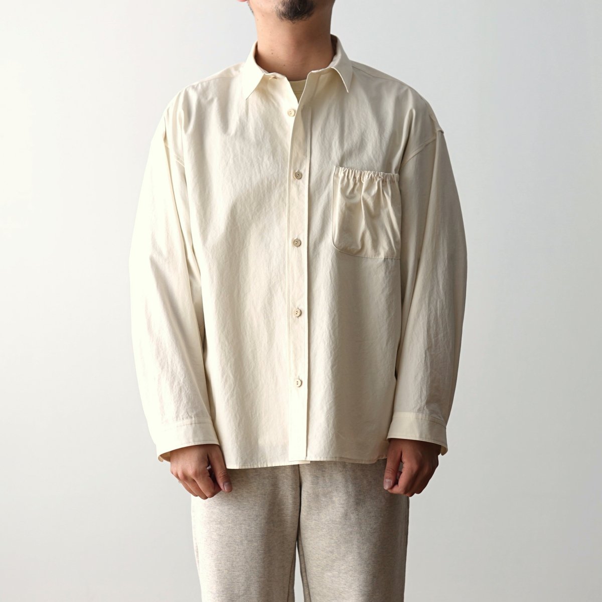 【7/26発売】【2023 A/W】【refomed リフォメッド】 WRIST PATCH WIDE SHIRT 